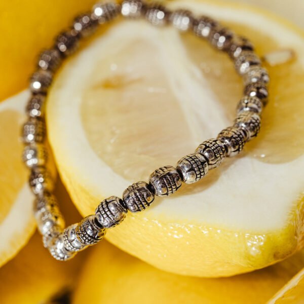 Vten Silver Beaded Bracelet